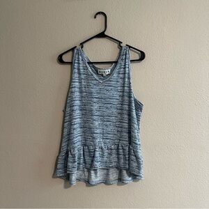 KIKIT Striped Ruffle Sleeveless Blouse